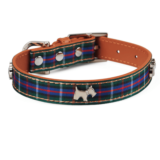 Tartan dog outlet collar and lead